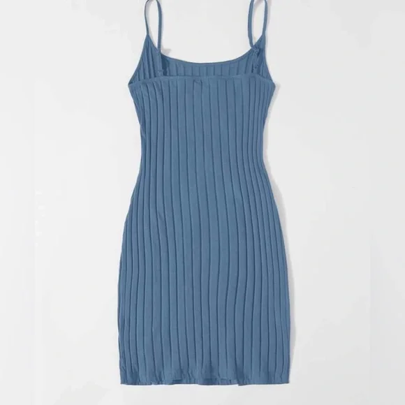 Tank Dresses | Ezwear Ribbed Cami M-Slit Bodycon Mini Dress | Color: Blue | Size: 2 | Yasminjaman12'S Closet
